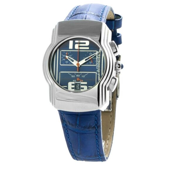 Chronotech Black Leather Dress Watch main image 0